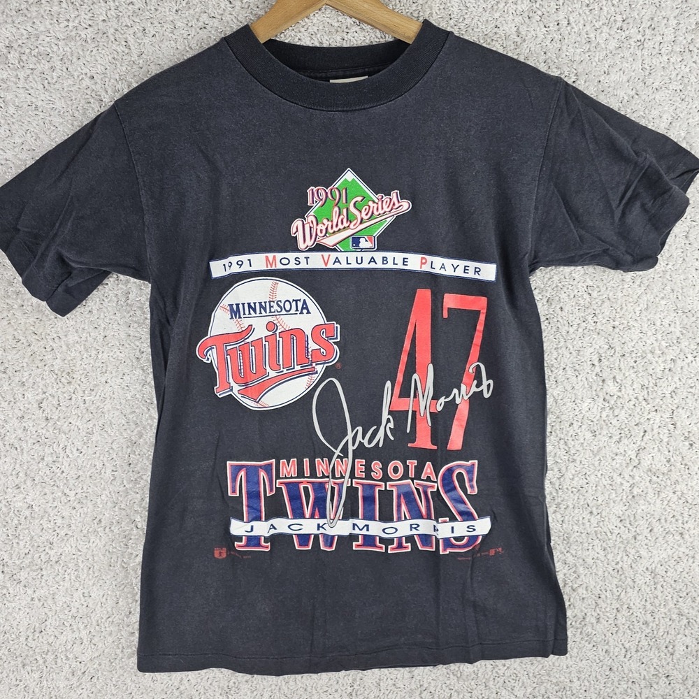 Vintage Nutmeg MN Twins World Series Champions Shirt Medium Jack Morris MVP 1991